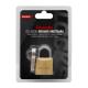 Brass Padlock Medium 30 mm with brass cylinder and hardened steel shackle